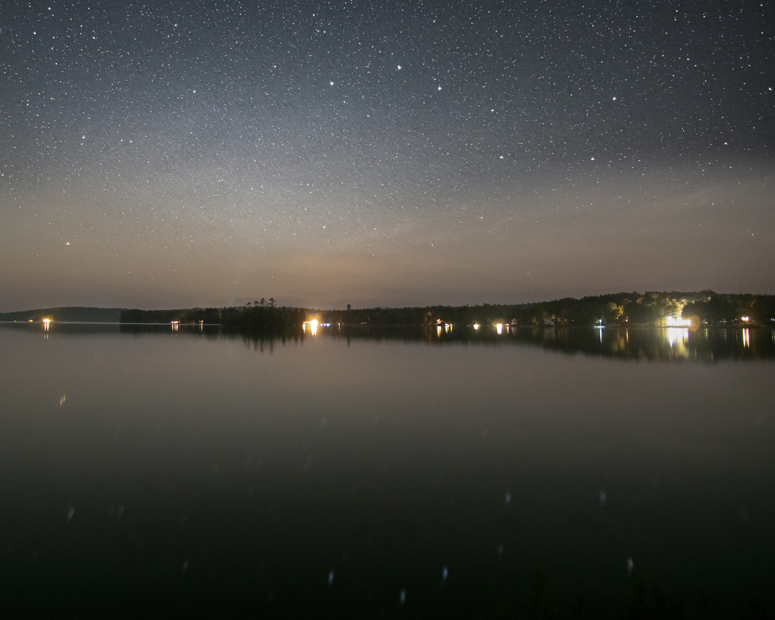 The big dipper reflected in the lake